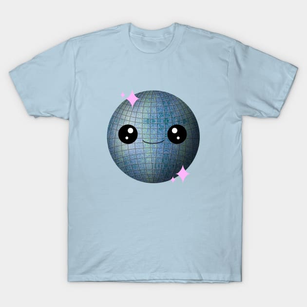 Kawaii Disco Ball in Blue T-Shirt by Maddyslittlesketchbook